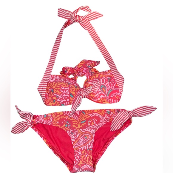 Aerie Pink Print Bikini Size XXS - Picture 1 of 6
